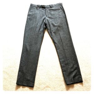J Crew Bowery slim pants in hopsack wool